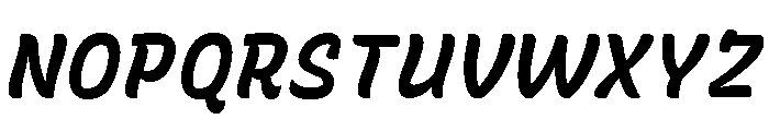 Recursive Sans Casual Static Bold Italic Font UPPERCASE