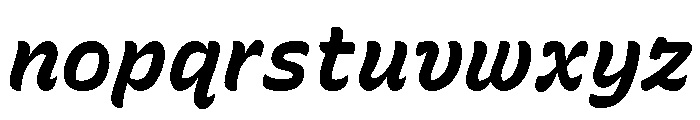 Recursive Sans Casual Static Bold Italic Font LOWERCASE