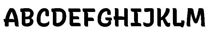 Recursive Sans Casual Static Bold Font UPPERCASE