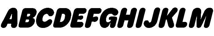Recursive Sans Casual Static Extra Bold Italic Font UPPERCASE