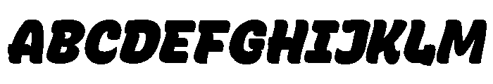 Recursive Sans Casual Static ExtraBlack Italic Font UPPERCASE
