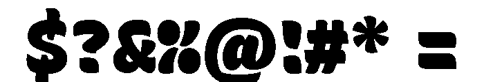Recursive Sans Casual Static ExtraBlack Font OTHER CHARS
