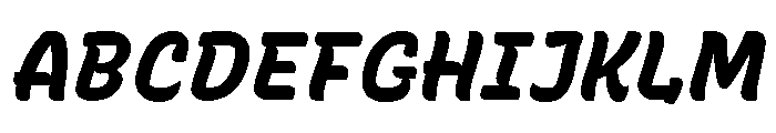 Recursive Sans Casual Static ExtraBold Italic Font UPPERCASE