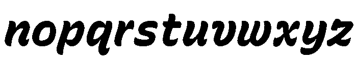 Recursive Sans Casual Static ExtraBold Italic Font LOWERCASE