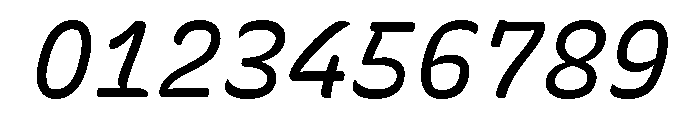 Recursive Sans Casual Static Italic Font OTHER CHARS