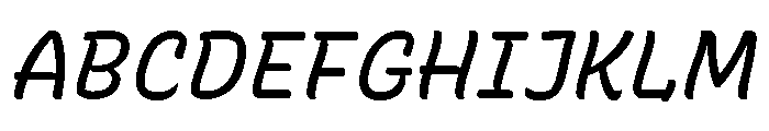 Recursive Sans Casual Static Italic Font UPPERCASE