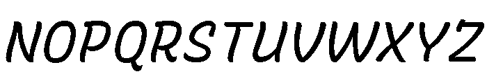 Recursive Sans Casual Static Italic Font UPPERCASE