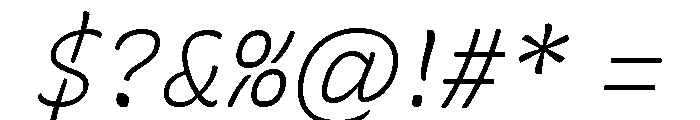 Recursive Sans Casual Static Light Italic Font OTHER CHARS