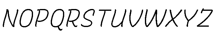 Recursive Sans Casual Static Light Italic Font UPPERCASE