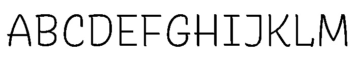 Recursive Sans Casual Static Light Font UPPERCASE