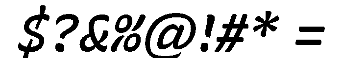 Recursive Sans Casual Static Medium Italic Font OTHER CHARS