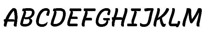 Recursive Sans Casual Static Medium Italic Font UPPERCASE