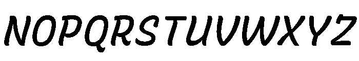 Recursive Sans Casual Static Medium Italic Font UPPERCASE