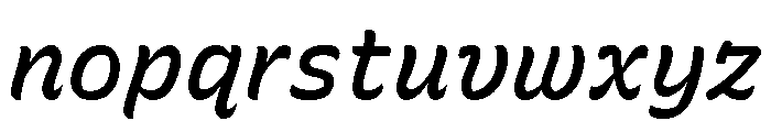 Recursive Sans Casual Static Medium Italic Font LOWERCASE