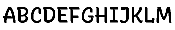 Recursive Sans Casual Static Medium Font UPPERCASE