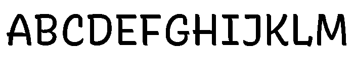 Recursive Sans Casual Static Regular Font UPPERCASE