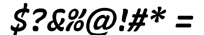 Recursive Sans Casual Static SemiBold Italic Font OTHER CHARS