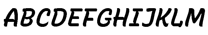 Recursive Sans Casual Static SemiBold Italic Font UPPERCASE