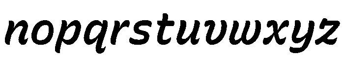 Recursive Sans Casual Static SemiBold Italic Font LOWERCASE