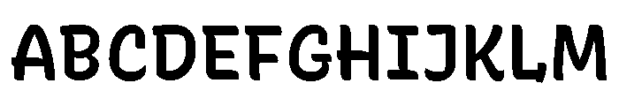 Recursive Sans Casual Static SemiBold Font UPPERCASE