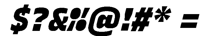 Recursive Sans Linear Static Black Italic Font OTHER CHARS