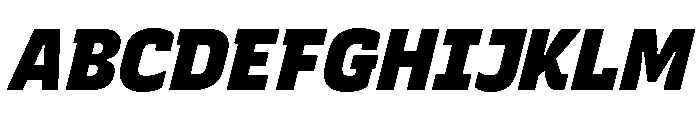 Recursive Sans Linear Static Black Italic Font UPPERCASE