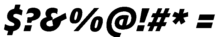 Recursive Sans Linear Static Extra Bold Italic Font OTHER CHARS