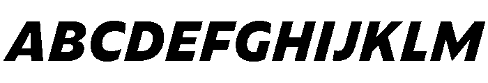 Recursive Sans Linear Static Extra Bold Italic Font UPPERCASE