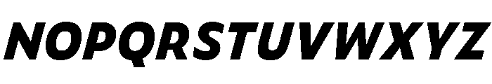 Recursive Sans Linear Static Extra Bold Italic Font UPPERCASE