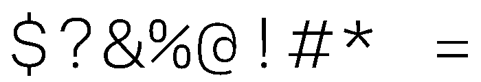 Recursive Sans Linear Static Extra Light Font OTHER CHARS