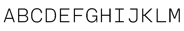 Recursive Sans Linear Static Extra Light Font UPPERCASE