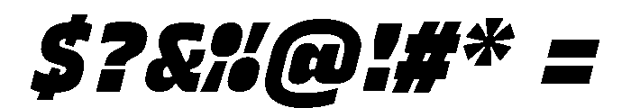 Recursive Sans Linear Static ExtraBlack Italic Font OTHER CHARS