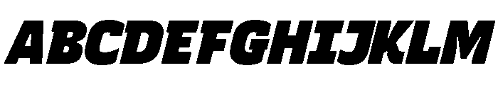 Recursive Sans Linear Static ExtraBlack Italic Font UPPERCASE