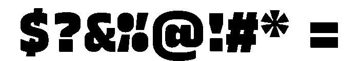 Recursive Sans Linear Static ExtraBlack Font OTHER CHARS