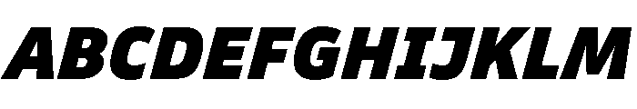 Recursive Sans Linear Static Heavy Italic Font UPPERCASE