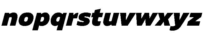 Recursive Sans Linear Static Heavy Italic Font LOWERCASE