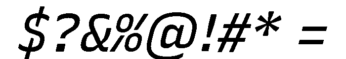 Recursive Sans Linear Static Italic Font OTHER CHARS