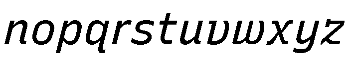 Recursive Sans Linear Static Italic Font LOWERCASE