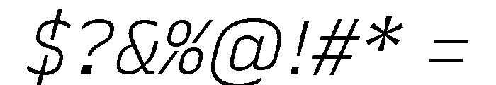 Recursive Sans Linear Static Light Italic Font OTHER CHARS