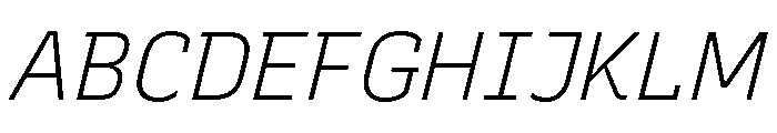 Recursive Sans Linear Static Light Italic Font UPPERCASE