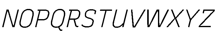 Recursive Sans Linear Static Light Italic Font UPPERCASE