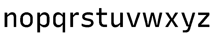 Recursive Sans Linear Static Regular Font LOWERCASE
