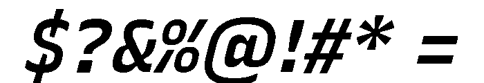 Recursive Sans Linear Static SemiBold Italic Font OTHER CHARS