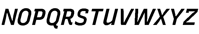 Recursive Sans Linear Static SemiBold Italic Font UPPERCASE