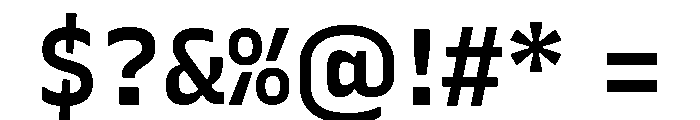 Recursive Sans Linear Static SemiBold Font OTHER CHARS