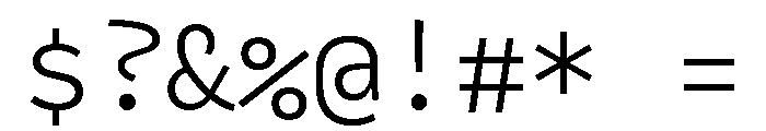 Recursive Sans Linear Static Thin Font OTHER CHARS
