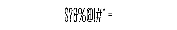 Reel Medium Thin Font OTHER CHARS