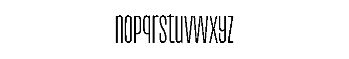 Reel Medium Thin Font LOWERCASE