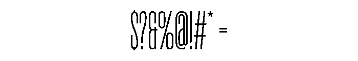 Reel Tall Thin Font OTHER CHARS