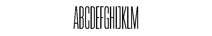 Reel Tall Thin Font UPPERCASE
